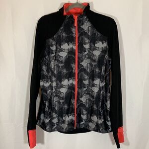 Mondetta Black, Grey & Pink Zip-Up Sweater